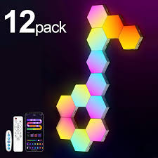 Smart Hexagonal Wall Lamp - Colour Changing Ambient Night Light